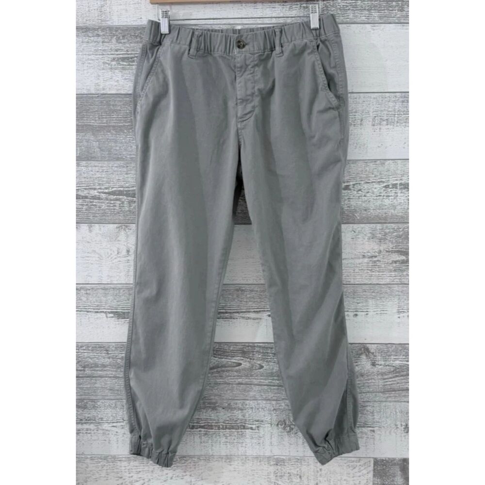 Bear Bottom Pants Joggers Mens L Gray Chino Elastic Waist Stretch (Fit 32x29)